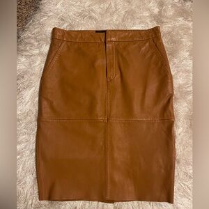 Designers remix, leather skirt